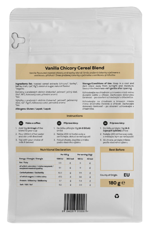 Vanilla Flavoured Chicory Cereal Blend 180g